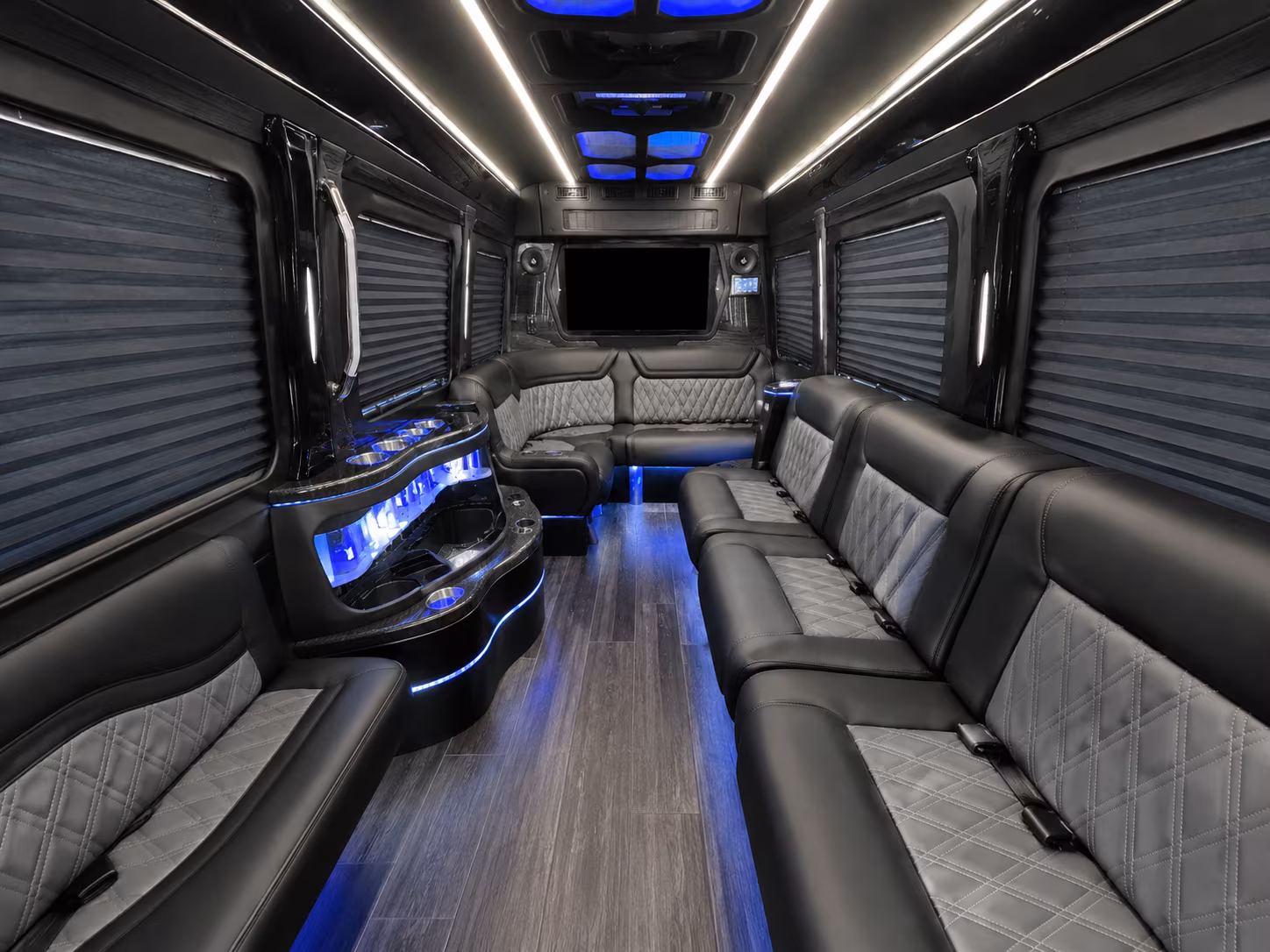 bethlehem 15 passenger party bus inside