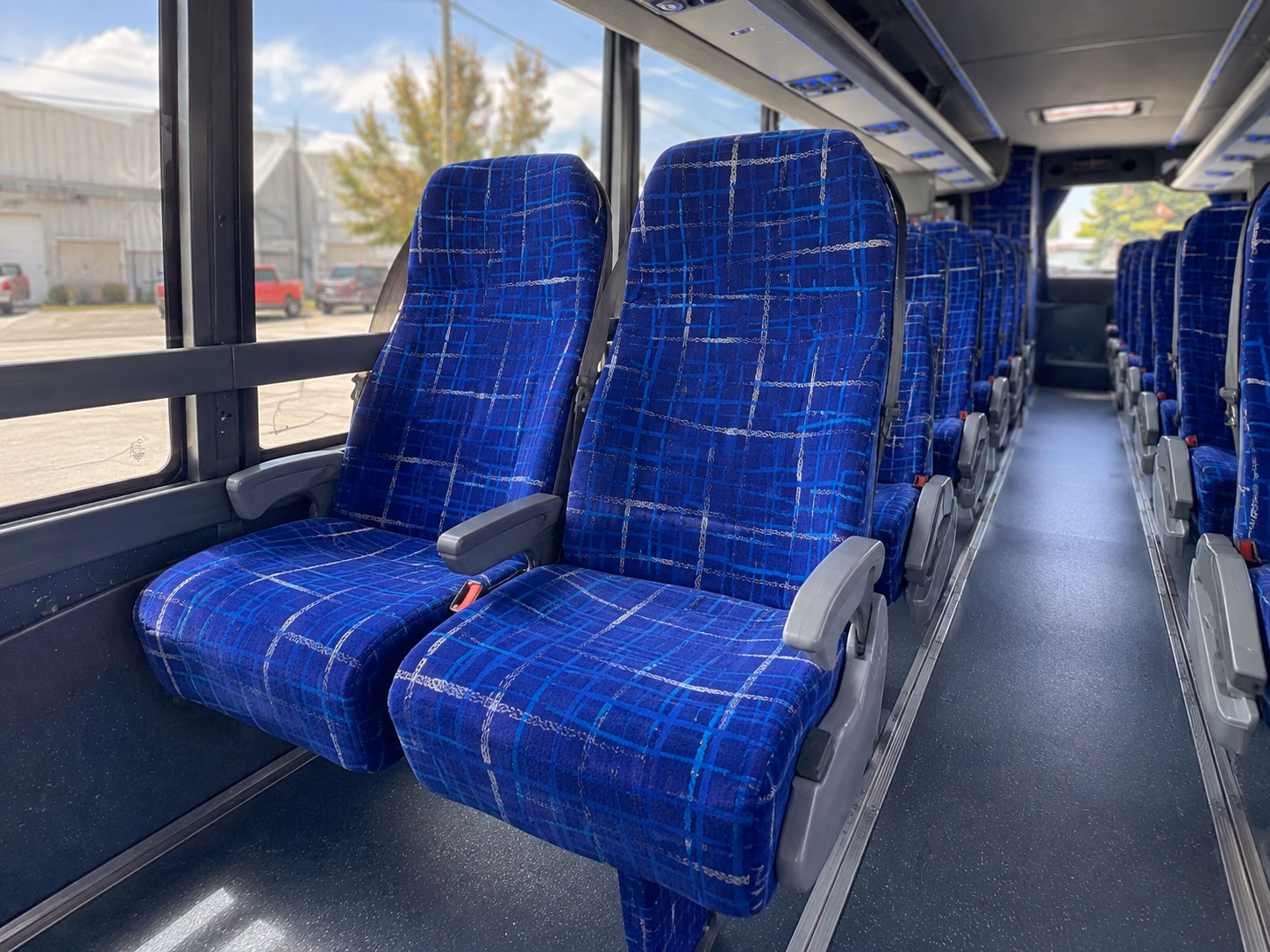edison charter bus rental interior