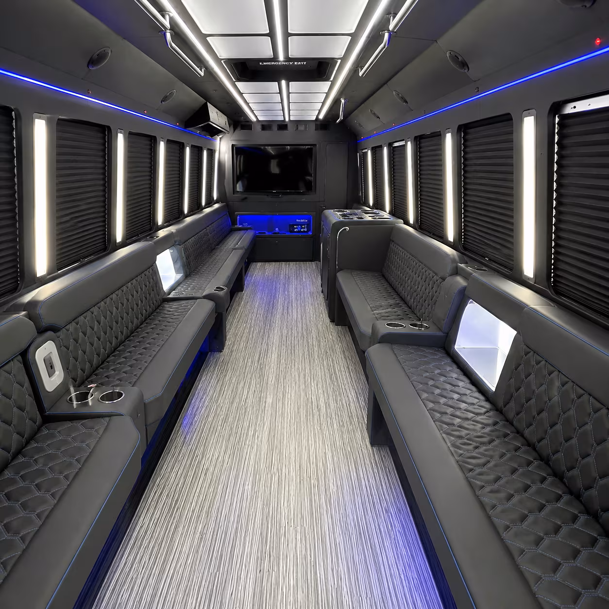 keep the celebration going all night with a wedding party bus
